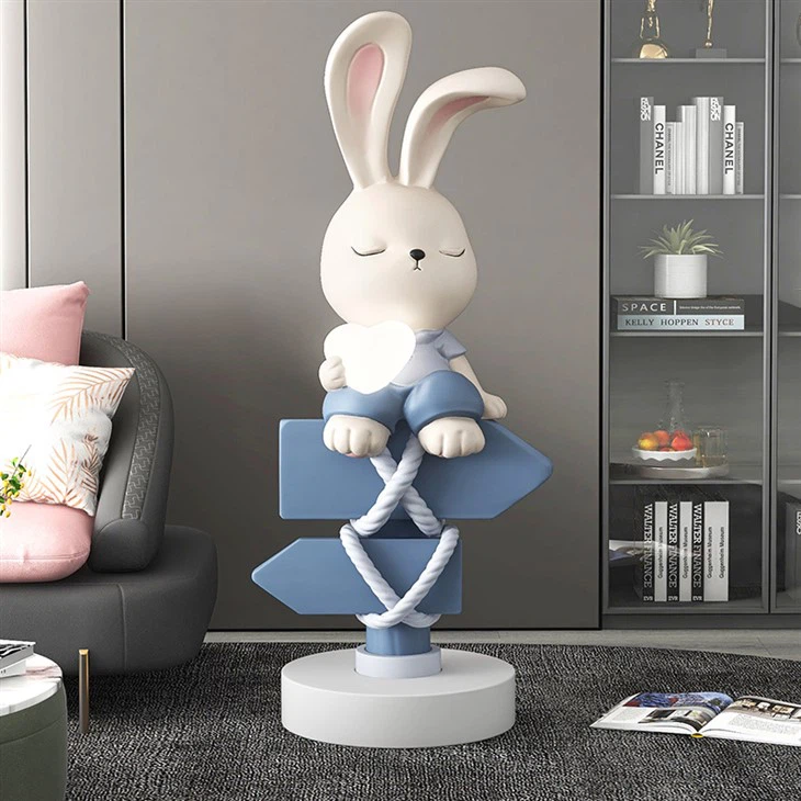 Statua della lampada dell'amore del coniglietto